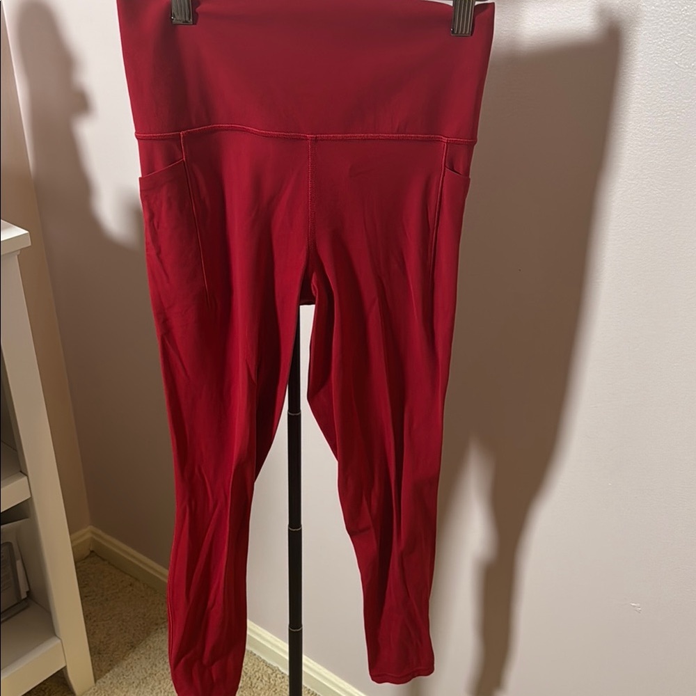 Red Athleta Leggings